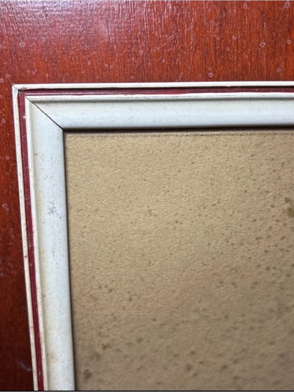 Classic White and Tan Framed Cork Board - Home Accents